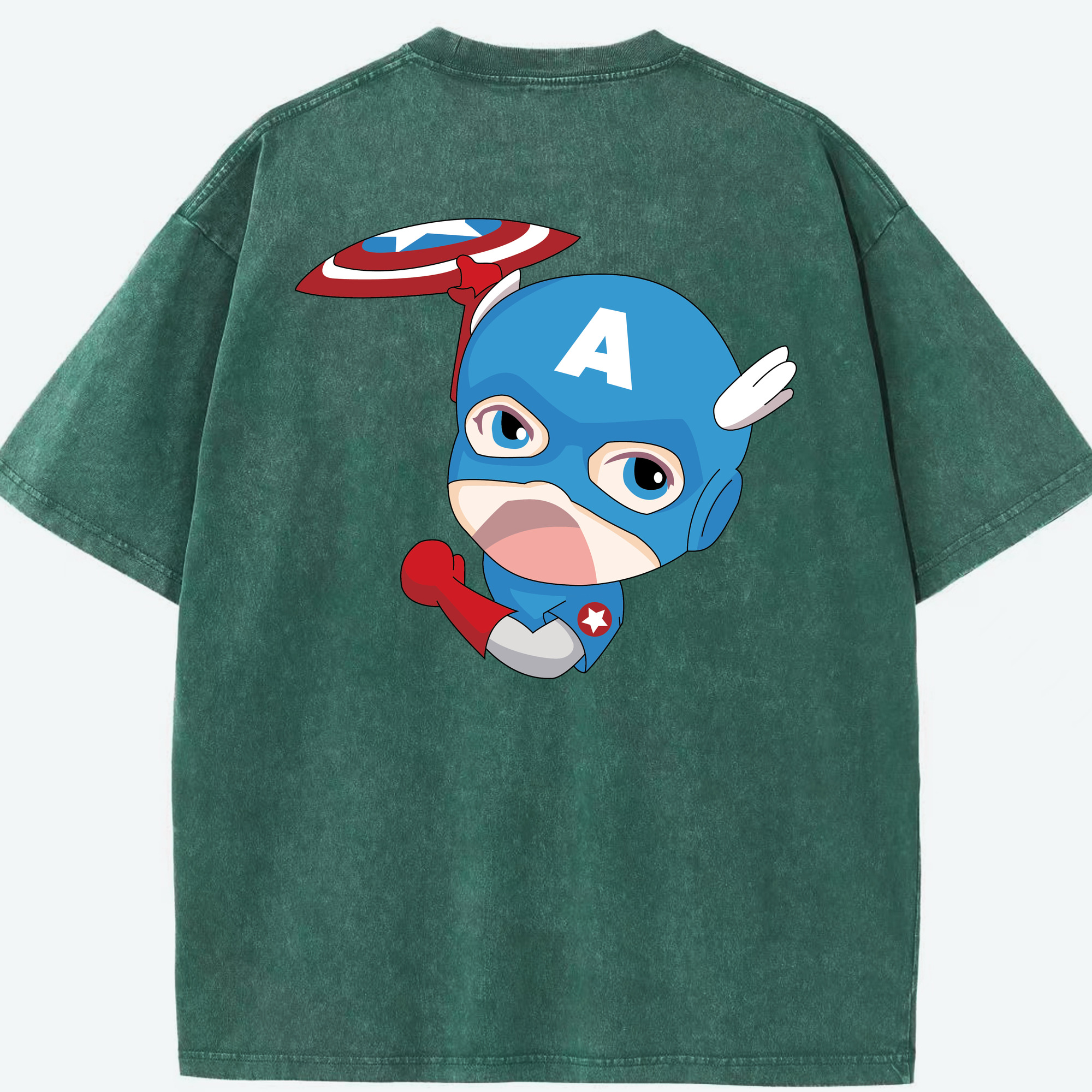 （画像用） アベンジャーズ The Avengers 綿100% ヴィンテージ風 半袖Tシャツ（背面プリント）